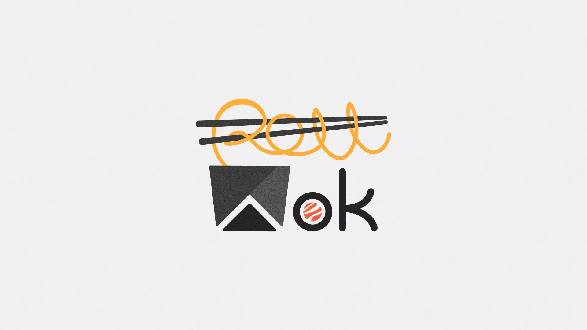 Разработка логотипа суши-бара «Roll Wok Club» в Коряжме